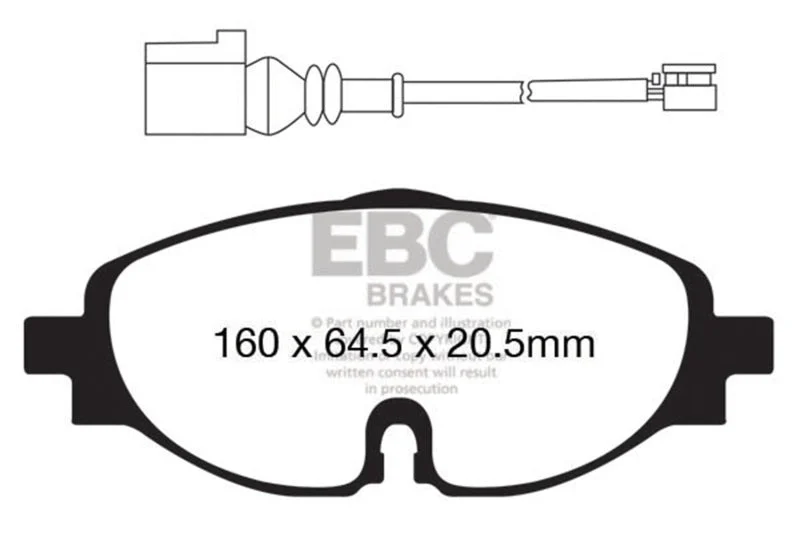EBC Ultimax2 Low Dust Street - Front Ultimax 2 Pad PN UD1760