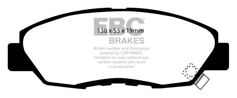 EBC Ultimax2 Low Dust Street - Front Ultimax 2 Pad PN UD465