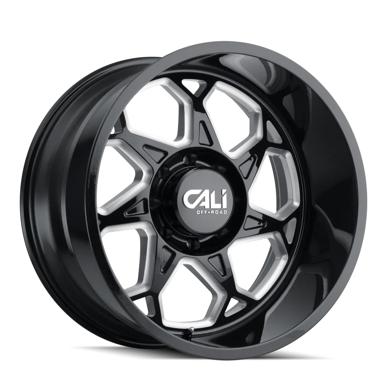 Cali Off-Road 9111 Sevenfold 20x12 / 6x135 BP / -51mm Offset / 87.1mm Hub Gloss Black Milled Wheel