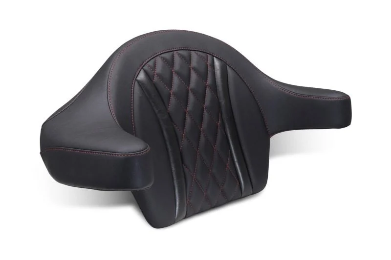 Mustang Motorcycle 88430DC - Mustang 23-25 Harley CVO Road Glide (ST) Deluxe Diamond Ext Arm Wrap-around Backrest Black