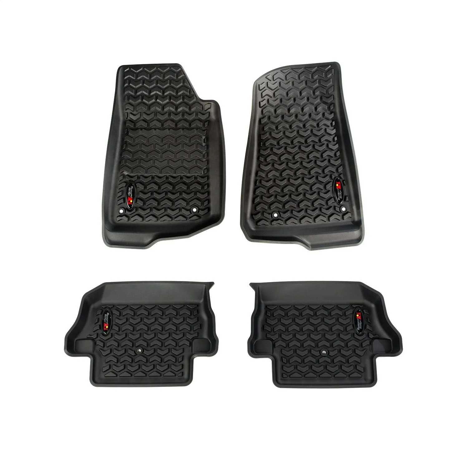 Rugged Ridge 12987.43 - Floor Liner Kit Black F/R 18-20 Jeep Wrangler JL 2Dr