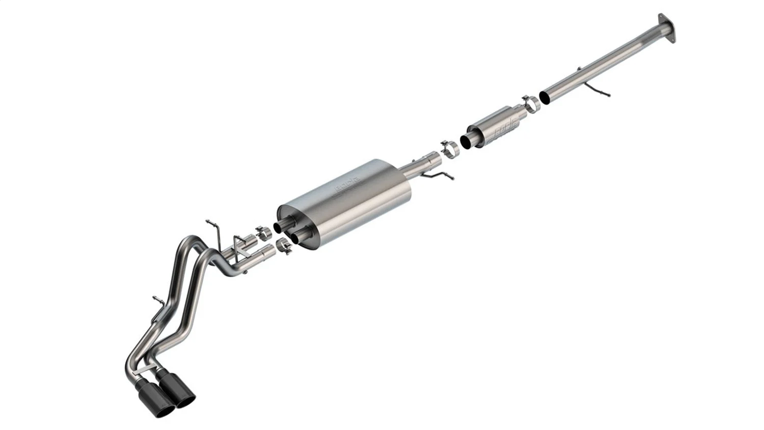 Borla 140943BC - 23-24 Chevrolet Colorado / 23-24 GMC Canyon S-Type Catback Exhaust w/Black Chrome Tips