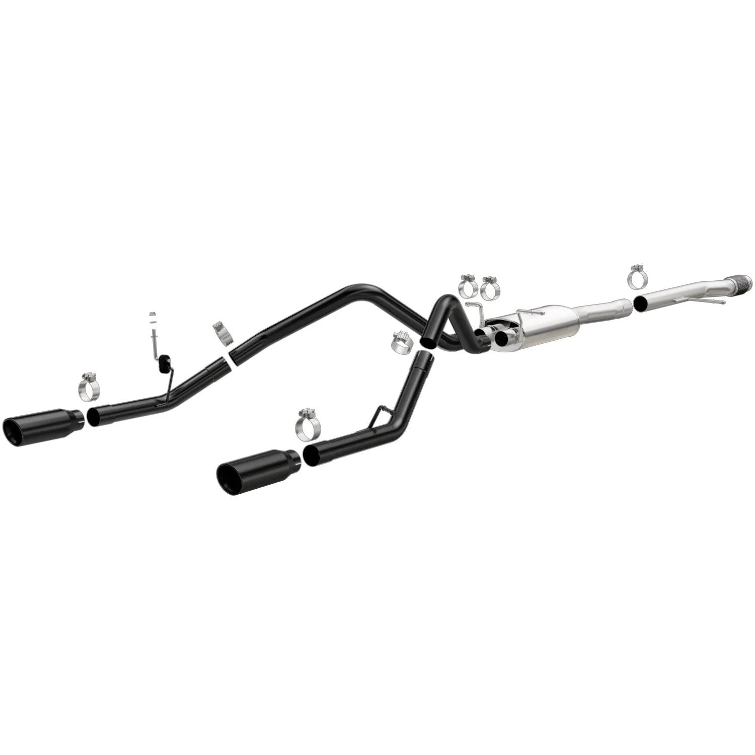 Magnaflow 15361 - SYS Cat-Back 4in Black Dual Split Rear Tips 14-15 Chevy Silverado/GMC Sierra 4.3L-5.3L