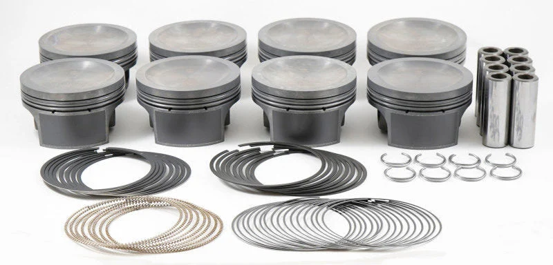 Mahle Motorsport 930256082 - Mahle MS Piston Set Ford 285ci 3.581in Bore 3.543stk 5.933in Rod .866 Pin -16cc 9.5 CR Set of 8