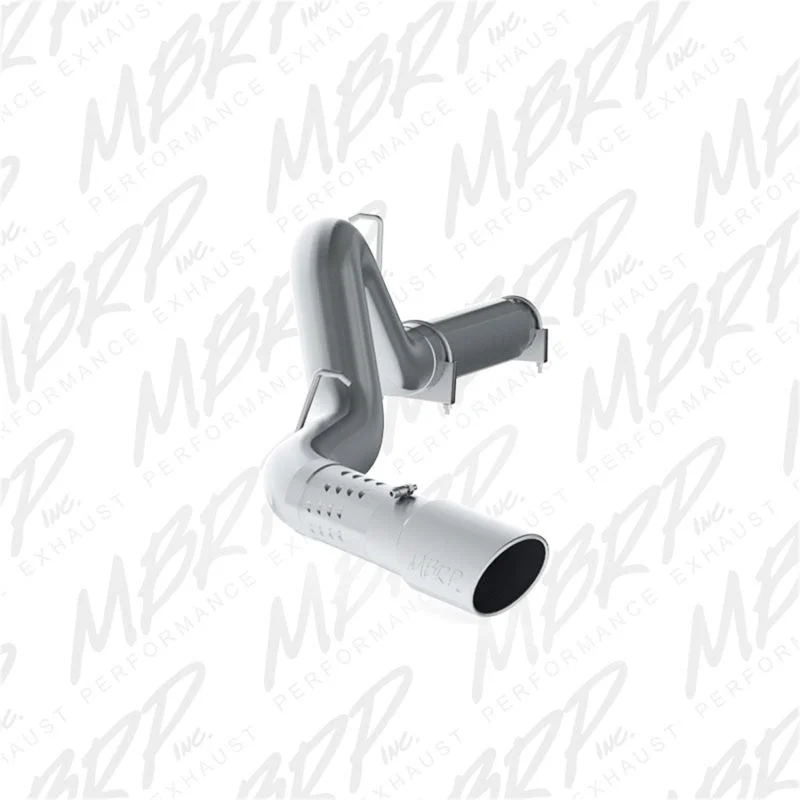 MBRP S60360409 - 5 Inch Filter Back Single Side T409 Stainless Steel For 11-19 Silverado/Sierra 2500/3500 Duramax