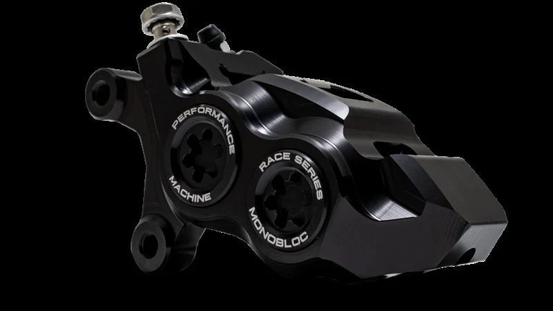 Performance Machine 0053-2957-MB - 08-23 FL,18-24 M8 Softail,06-17 VRod 137x4B Rce Series Monobloc Caliper Left BLK