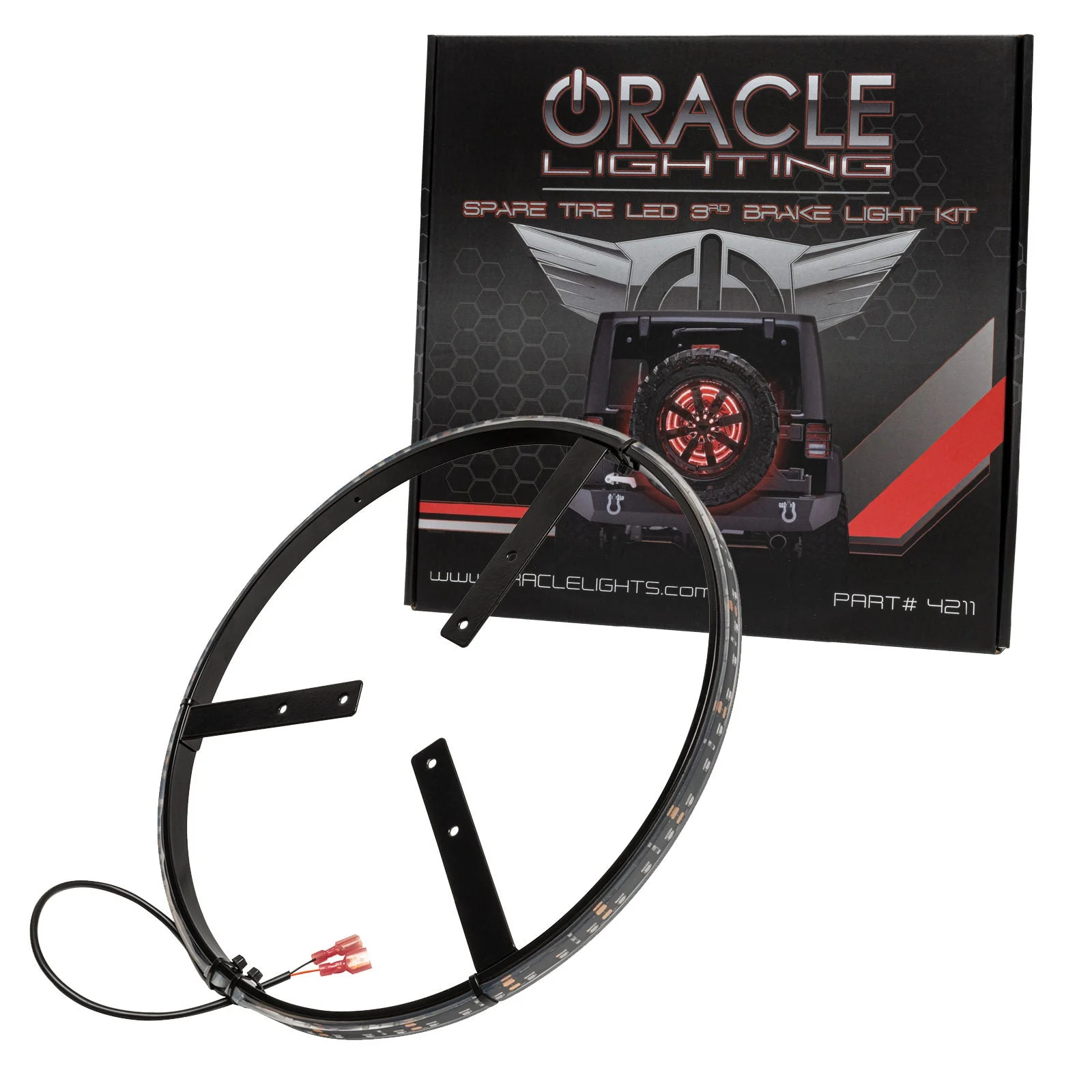 ORACLE Lighting 4211-003 - LED Illuminated Wheel Ring 3rd Brake Light - Red