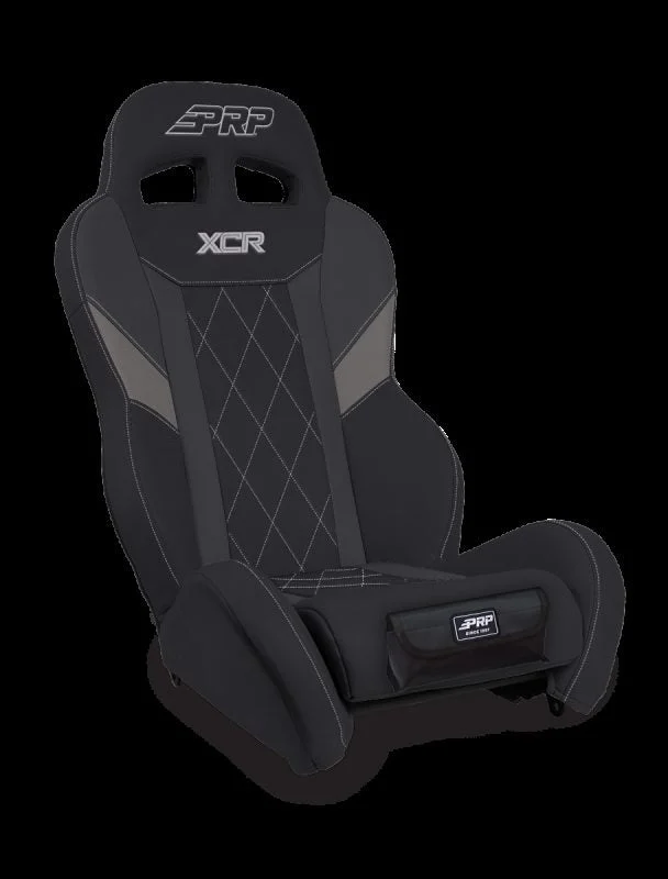 PRP Seats A8001-PORXP-203-SDFP - XCR Suspension Seat Black and Gray with Diamond Stitch and Front Pocket