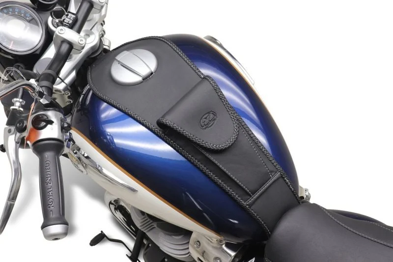 Mustang Motorcycle 93371ST - Mustang 23-25 Royal Enfield Super Meteor 650 Tank Bib with Pouch Black