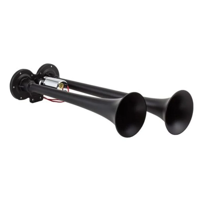 Kleinn Air Horns 102-1 - Kleinn Black Dual Horn/ 15In/12.25In - XCR2.0 Coated Zinc Alloy