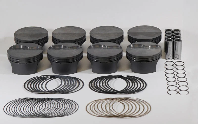 Mahle Motorsport 930226725 - Mahle MS Piston Set GM LSX 428cid 4.125x1.110RCH 4.000 Stk 6.125 Rod .927 Pin -5.8cc 11.4CR Set of 8