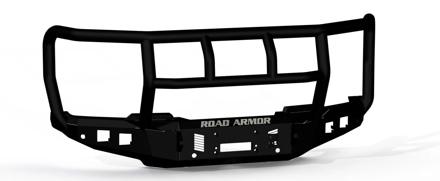 Road Armor 6234F2B - 23-24 Ford F-450 Stealth Front Winch Bumper Titan II Guard - Texture Black
