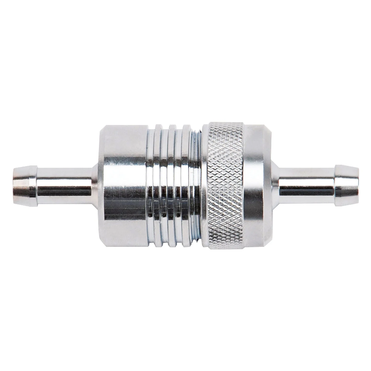 Russell 645060 - Performance Chrome Street Fuel Filter (3in Length 1-1/8in diameter 5/16in inlet/outlet)