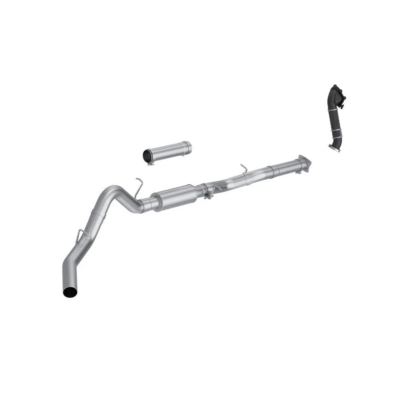 MBRP S6001P - 01-04 Chevrolet/GMC 2500/3500 EC/CC 6.6L Duramax, Armor Lite 4-Inch Cat-Back Single Side Exit, with Carb Approved Downpipe,