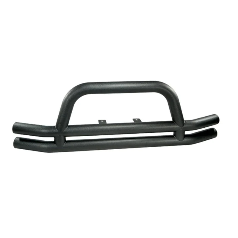 Rugged Ridge 11561.01 - 3-In Dbl Tube Front Bumper Black 76-06 CJ &Jeep Wrangler