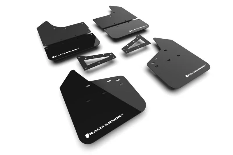 Rally Armor MF141-BLK-WH - 23-26 Chevy Colorado ZR2 & Z71 Black Mud Flap - White Logo