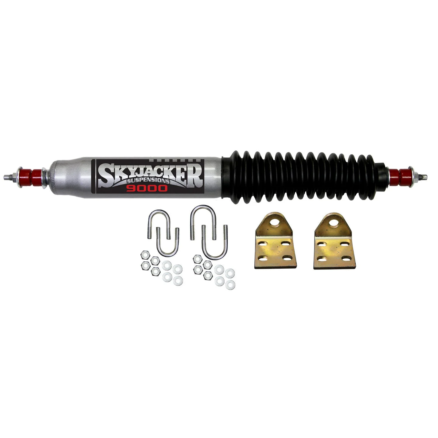 Skyjacker 9119 - Steering Stabilizer Single Kit Silver w/Black Boot 97-06 Jeep Wrangler 97-06 Jeep TJ