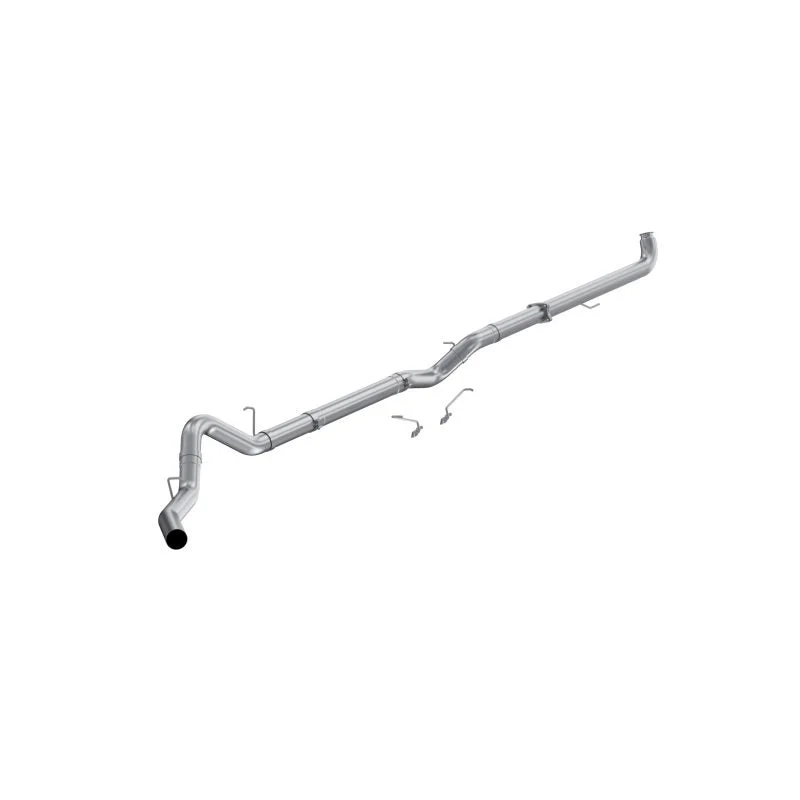 MBRP S6005SLM - 2001-2004 Chevrolet/GMC Silverado/Sierra 2500/3500 6.6L EC/CC 4 Inch Downpipe-Back No Muffler Single Side Exit T409 Stainless Steel