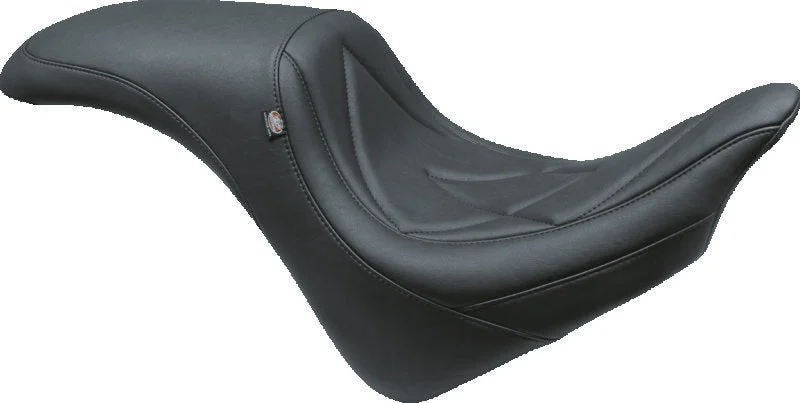 Mustang Motorcycle 79533 - Mustang 06-17 Harley Softail Wide Tire (200mm) Wide Touring Recessed Passenger Seat w/Studs - Black