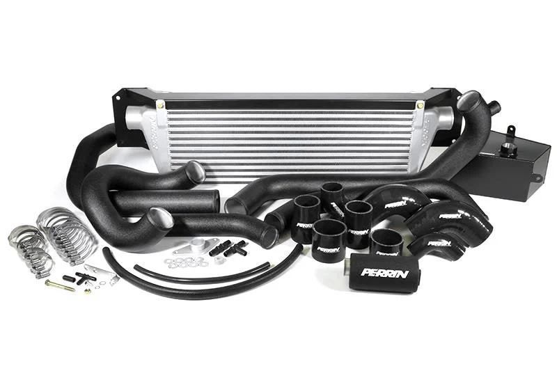Perrin PSP-ITR-438-2BK/BK - 15-21 Subaru STI Front Mount Intercooler Boost Tubes + Hardware - Black Tubes
