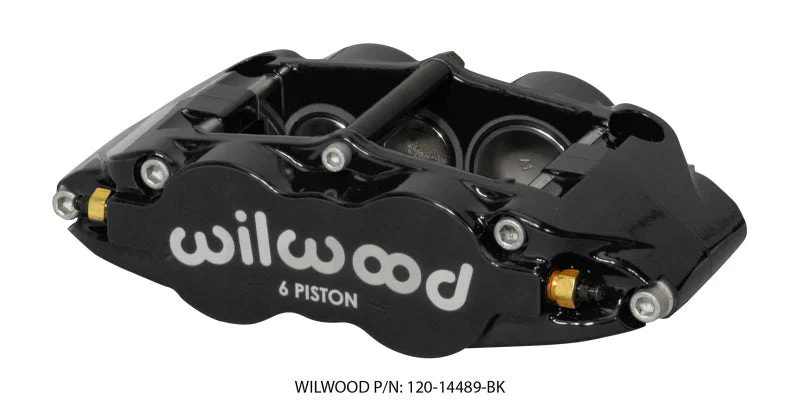 Wilwood 120-14489-BK - Caliper Forged Narrow Superlite R/H FNSL6R-DS Dust Seal 1.62/1.12/1.12,1.25 Rotor - Black