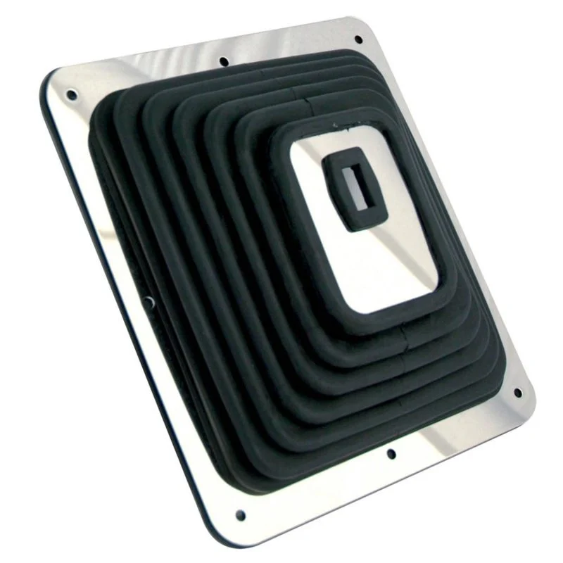 Spectre 6284 - Shift Boot (Large) - Black Rubber w/Chrome Plated Steel Installation Ring