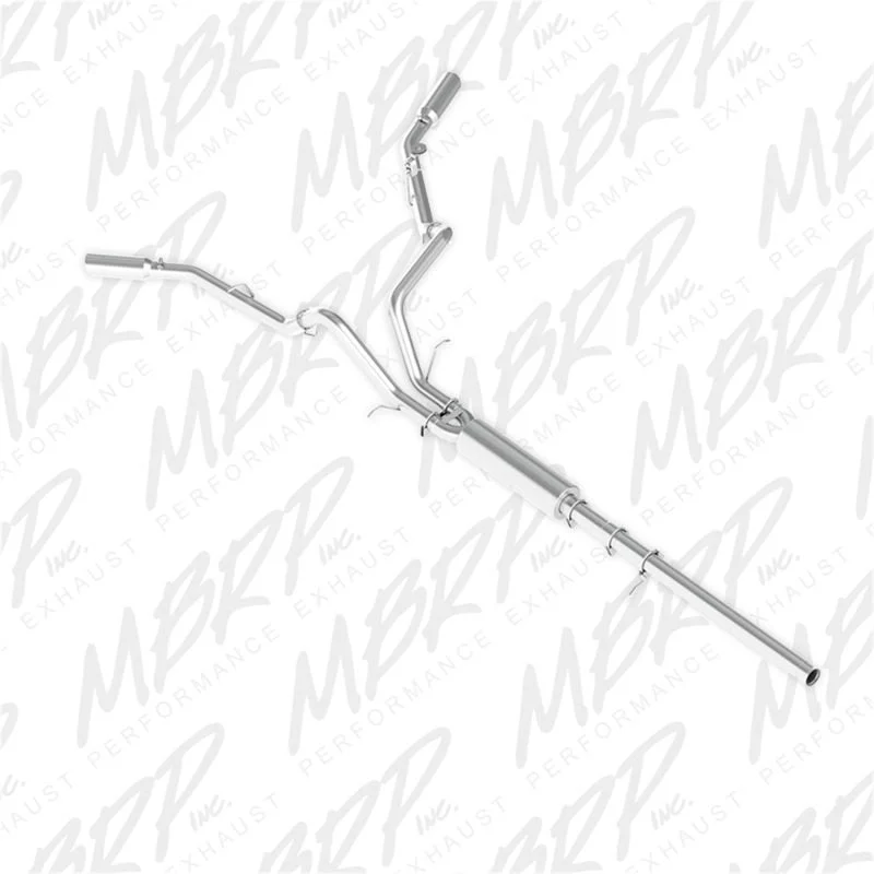 MBRP S5082AL - 3 Inch Cat Back Exhaust System Dual Split Side Aluminized Steel For 14-18 Silverado/Sierra 1500