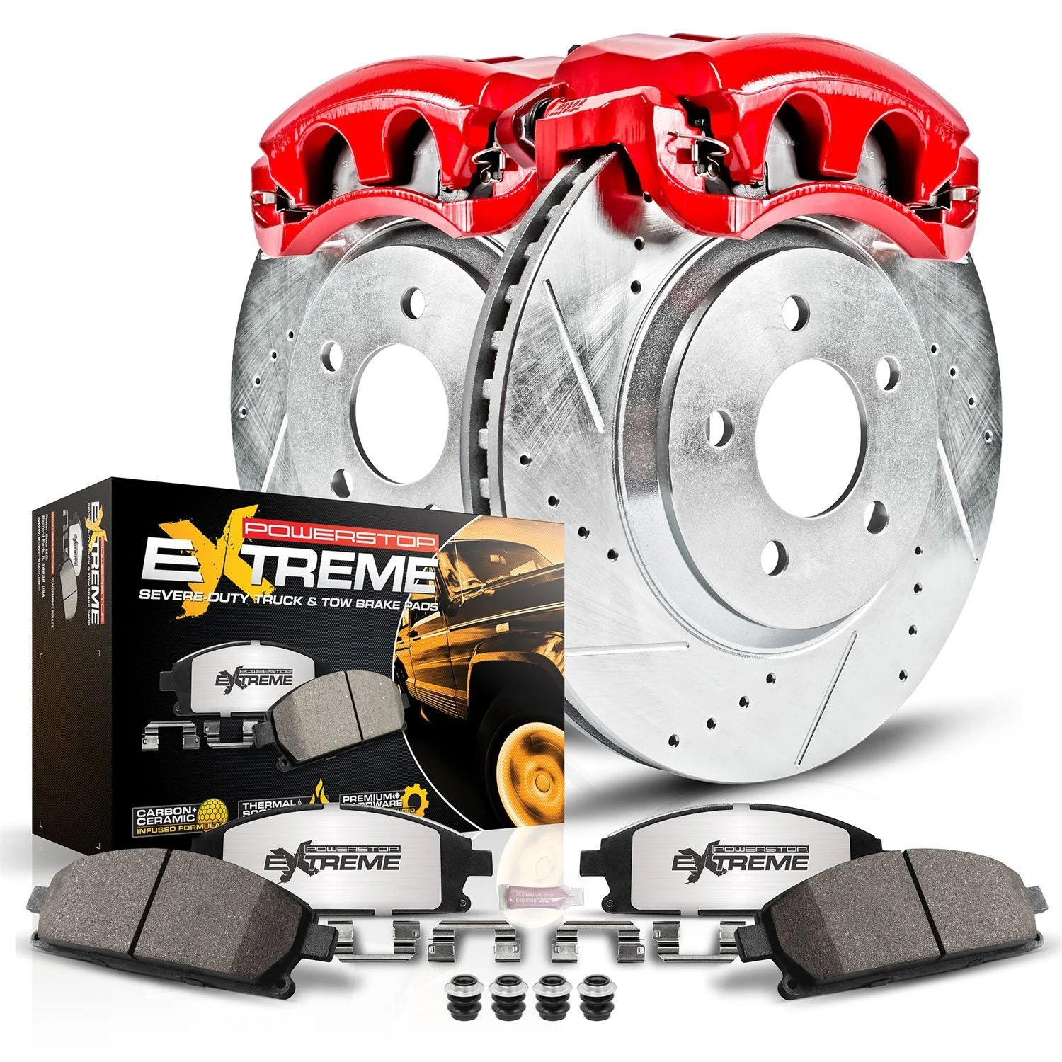 PowerStop KC3073-36 - Power Stop 08-15 Toyota Sequoia Rear Z36 Truck & Tow Kit w/Calipers