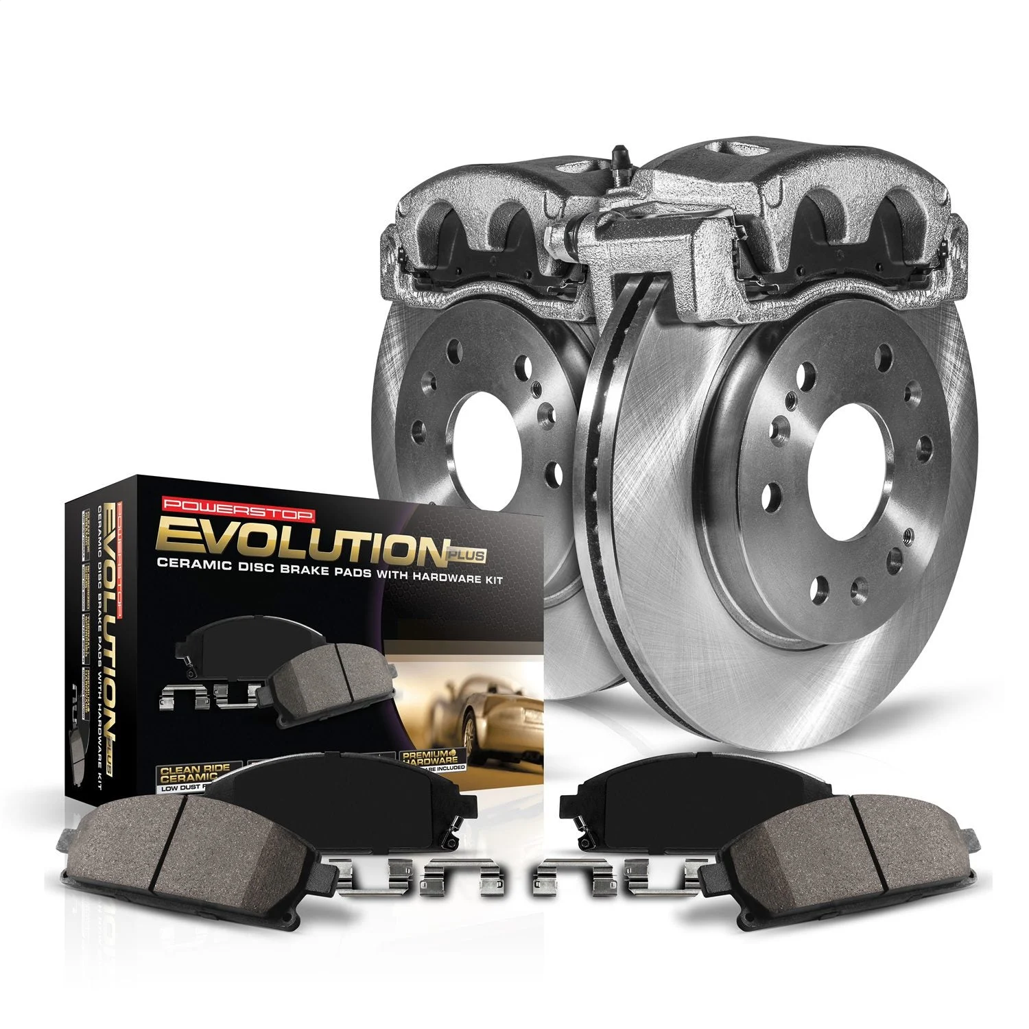 PowerStop KCOE5213A - Power Stop 01-06 Hyundai Santa Fe Rear Autospecialty Brake Kit w/Calipers