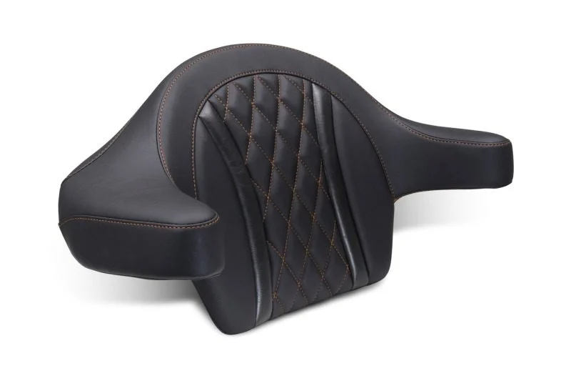 Mustang Motorcycle 88430MO - Mustang 23-25 Harley CVO Road Glide (ST) Deluxe Diamond Ext Arm Wrap-around Backrest Black