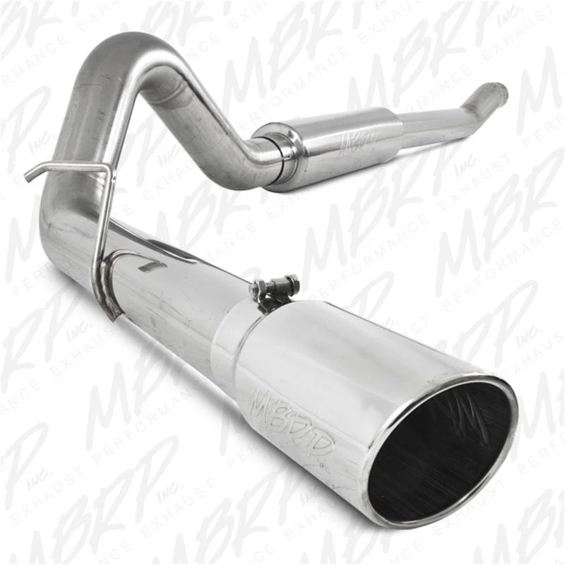 MBRP S6206409 - 4 Inch Turbo Back Single Side Stock Cat Exit T409 Stainless Steel For 03-07 Ford F-250/350 6.0L Extended Cab/Crew Cab