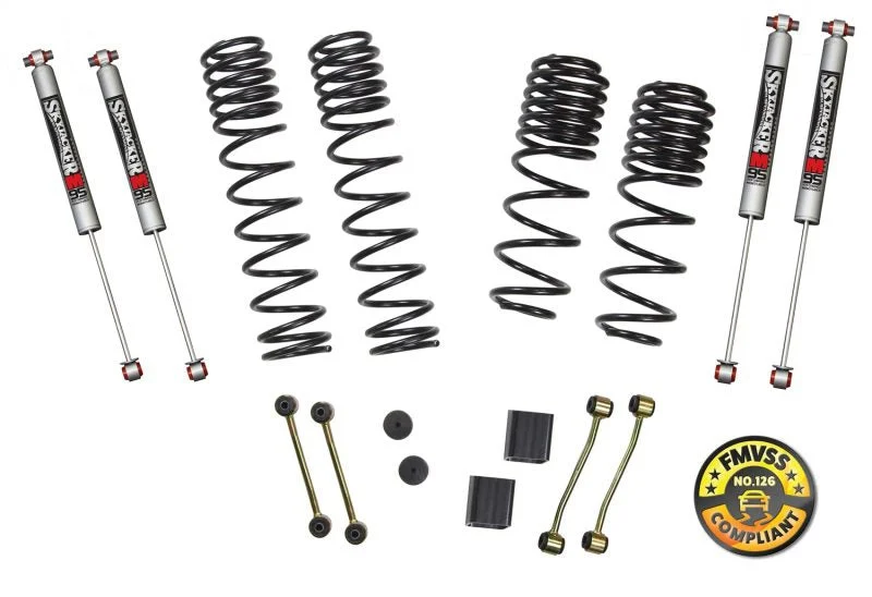 Skyjacker JL25BPMLT - Suspension Lift Kit w/Shock 2-2.5 Inch Lift 18-19 Jeep Wrangler W/Ft. And R. Dual Rate/Long Travel Series Coil Springs Extended Sway Bar End Links M95 Monotube Shocks