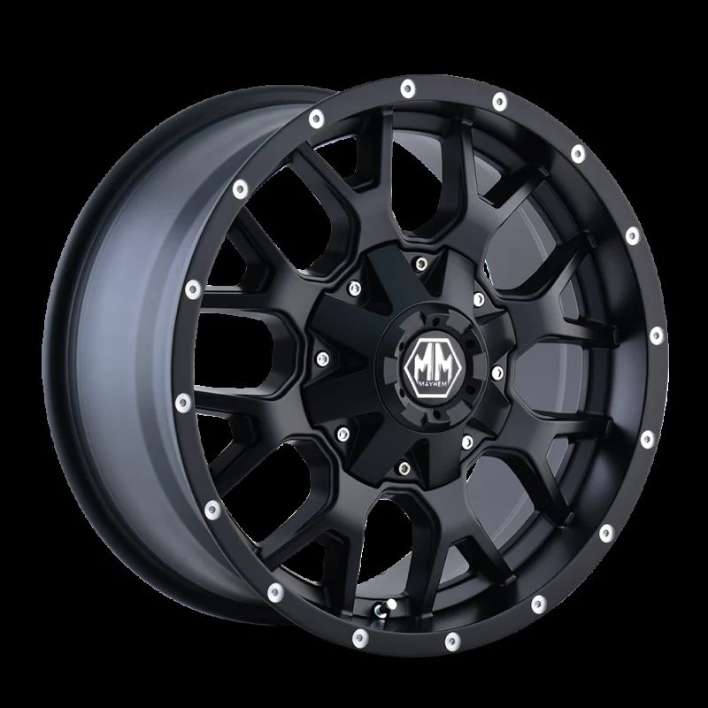 Mayhem 8015-7981MB18 - 8015 Warrior 17x9 / 8x165.1 BP / 18mm Offset / 130.8mm Hub Matte Black Wheel