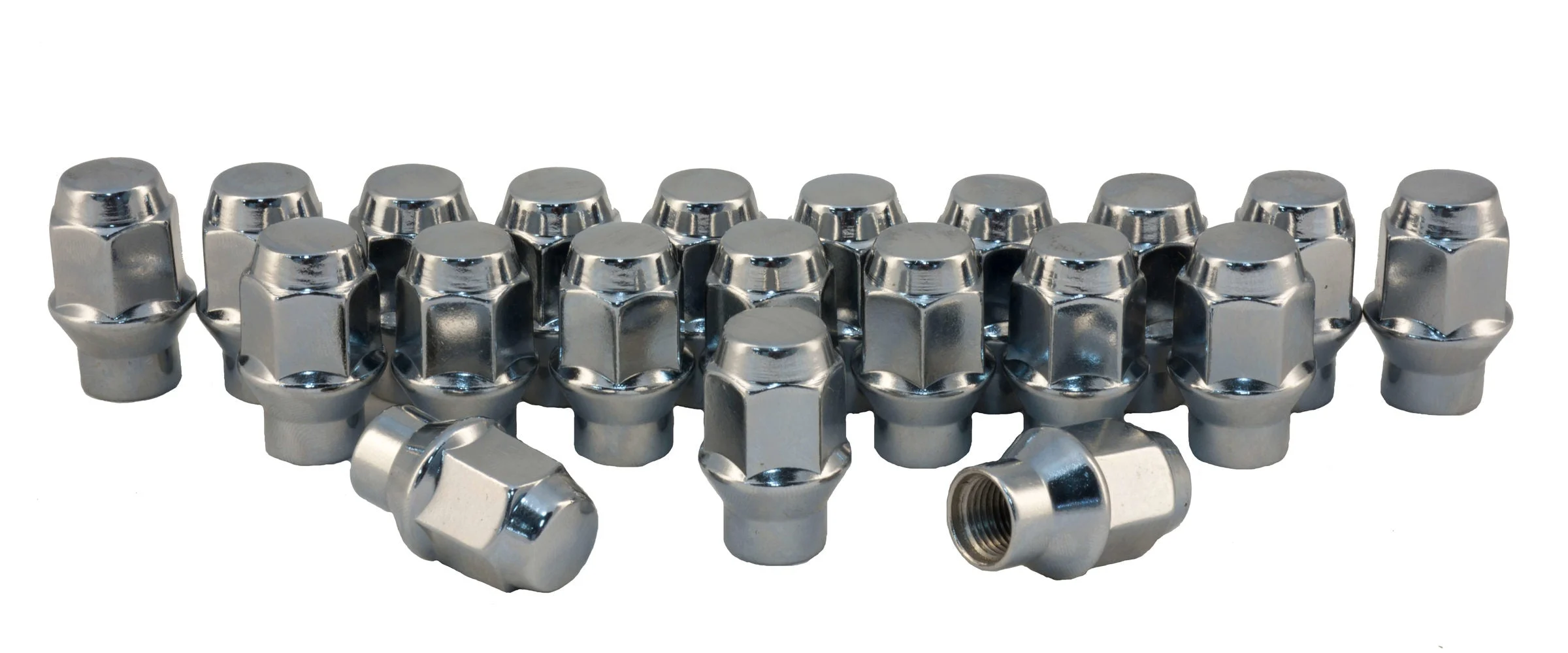 Rocket Racing Wheels C7802-SET - 7/16 Chrome ET Style Bulge Acorn Lug Nuts, 3/4 Hex, 20-Piece Set
