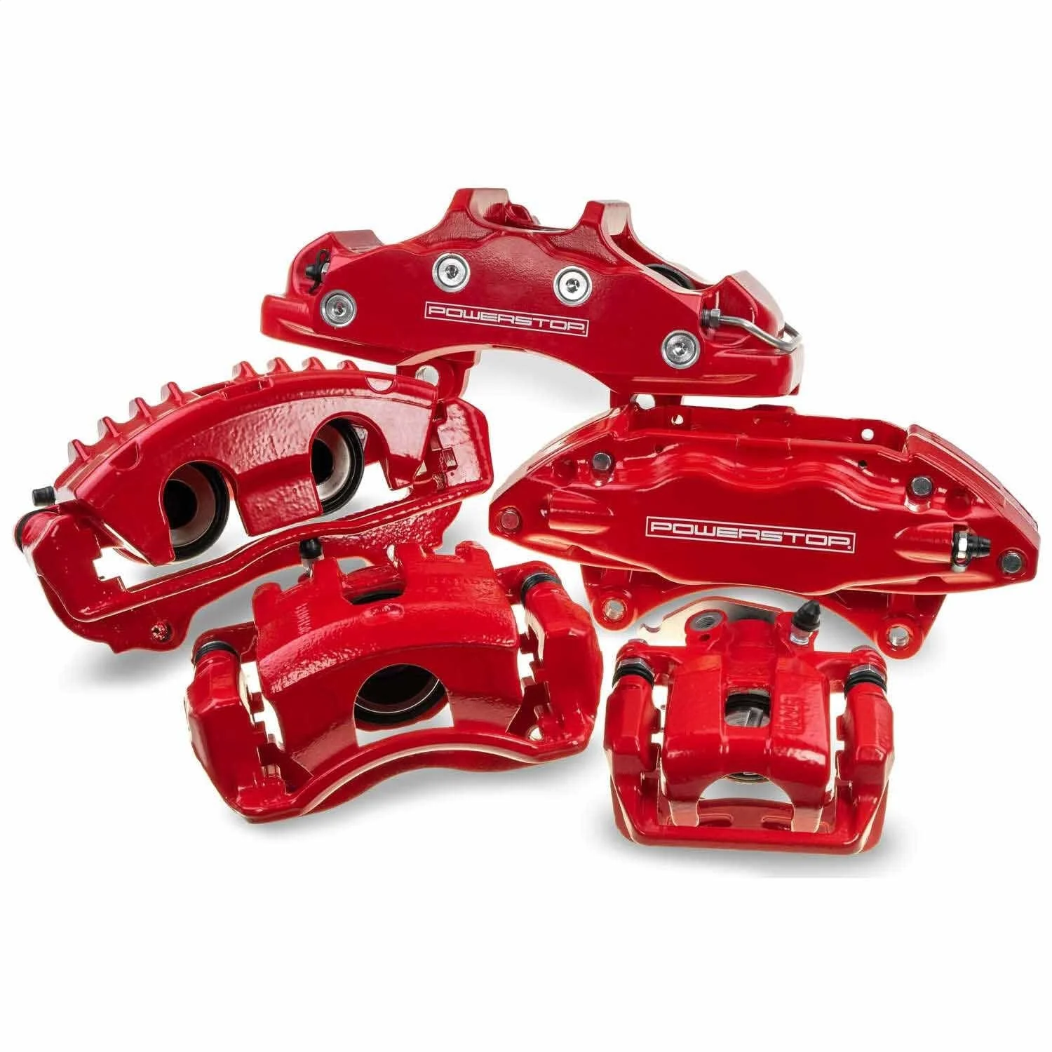 PowerStop S2766 - Power Stop 03-09 Lexus GX470 Front Red Calipers w/o Brackets - Pair