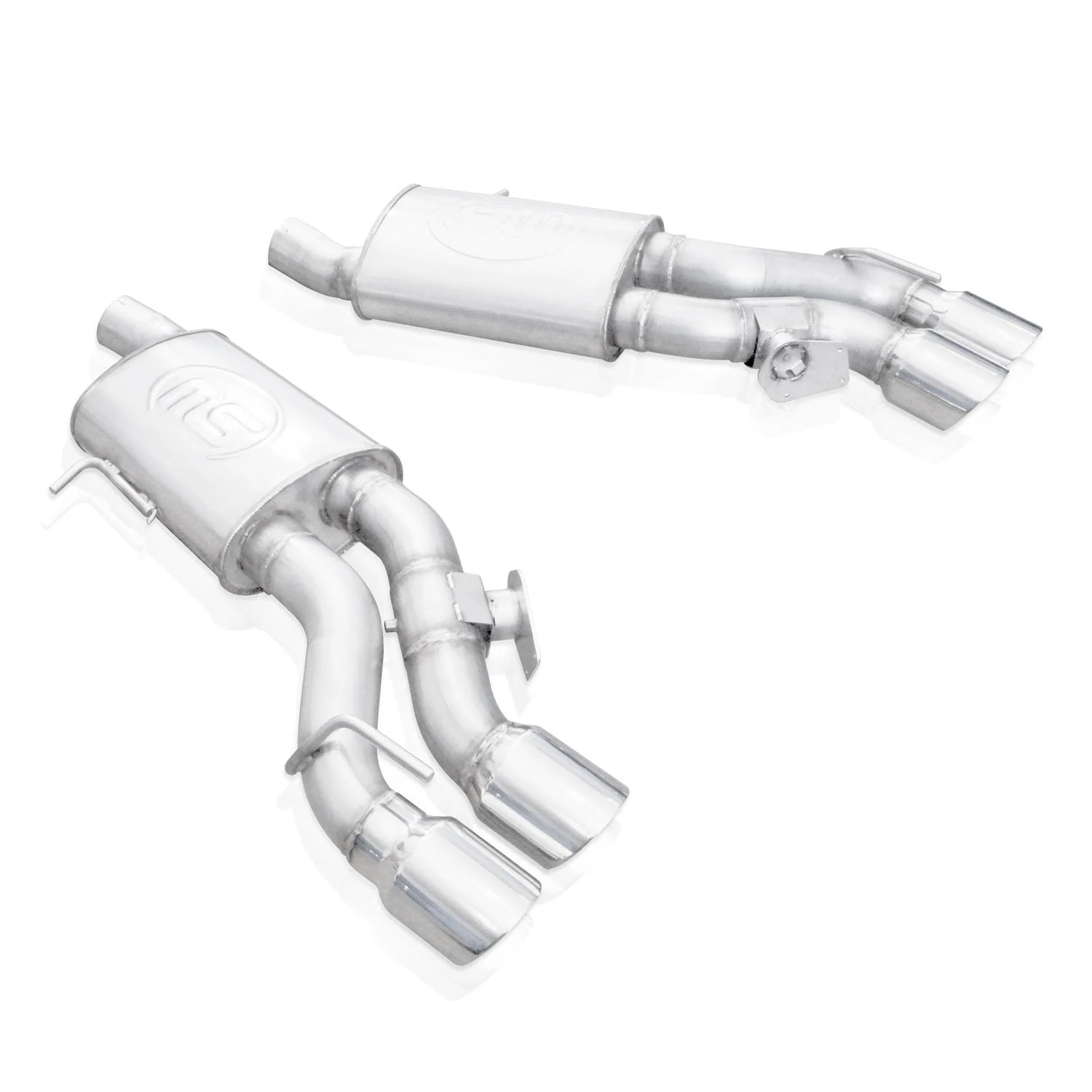Stainless Works CTSV16MKS-FC - 2016-18 Cadillac CTS-V Sedan Axle Back System Dual-Mode Turbo Mufflers 4in Tips