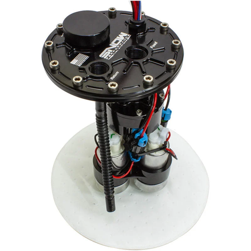 Snow Performance SNF-52910R - Snow Universal 15-20 Gal 9.72in Tank Depth Max Flow Multi Pump Fuel Hat - Triple Pump