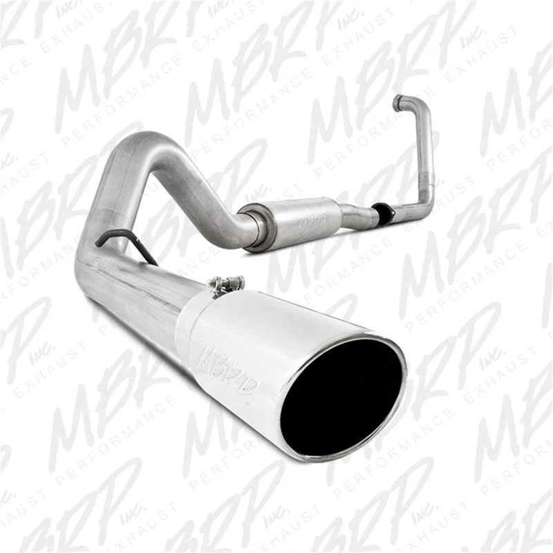 MBRP S6216AL - 4 Inch Turbo Back Single Side Stock Cat Exit Aluminized Steel For 03-05 Ford Excursion 6.0L