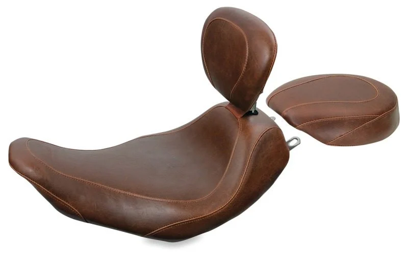 Mustang Motorcycle 76721 - Mustang 97-07 Harley Rd King,06-07 Str Glide,00-05 Eagle Wide Tripper Solo Seat - Brown