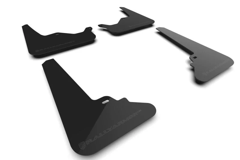 Rally Armor MF101-UR-BLK-MBK - 21-26 Tesla Model S/ S Plaid Black UR Mud Flap w/Metallic Black Logo