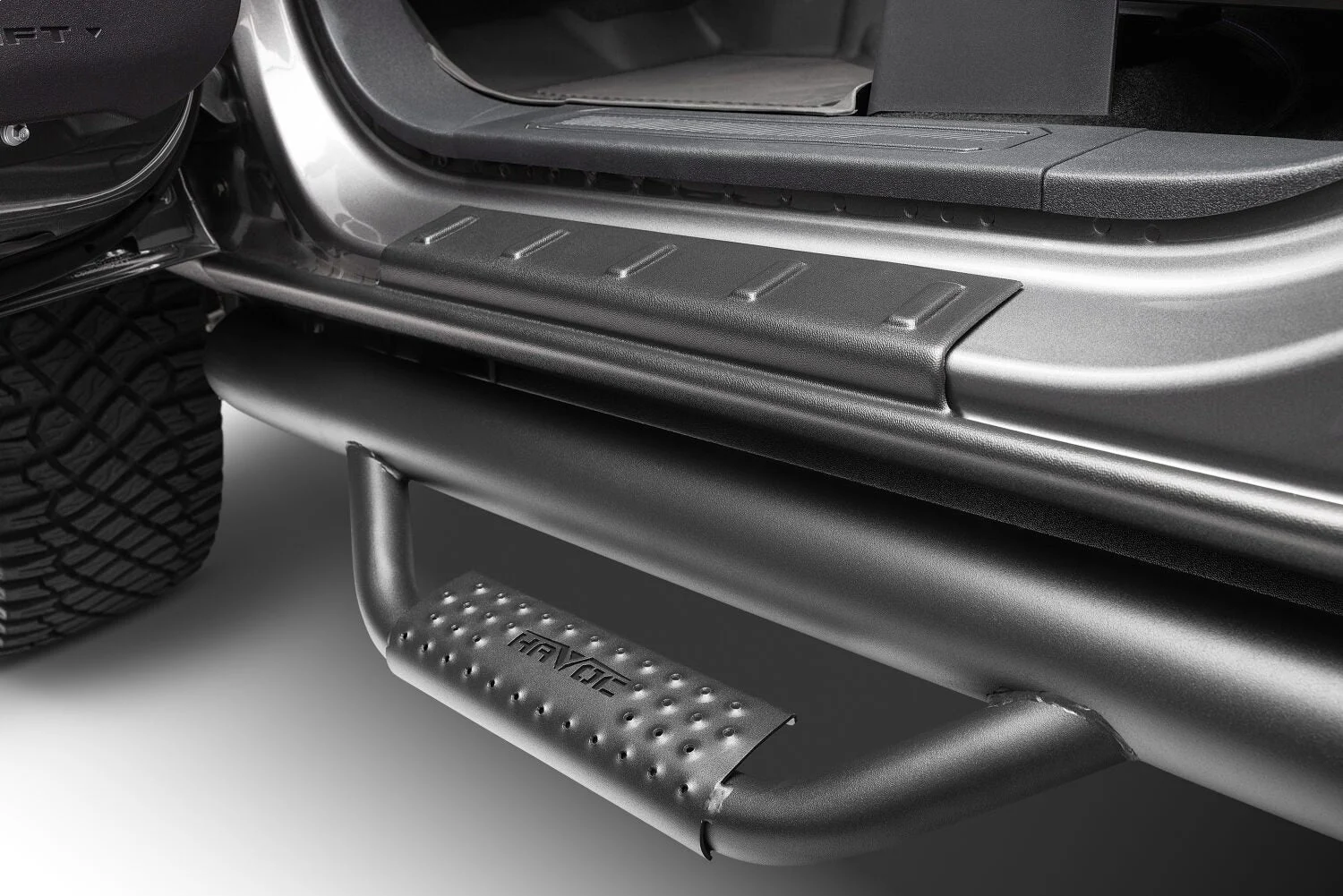 Husky Liners 2874071 - 09-14 Ford F-150 Supercab Trail Armor Rocker Panel & Sill Plate Cover (4pc) - Tex. Blk
