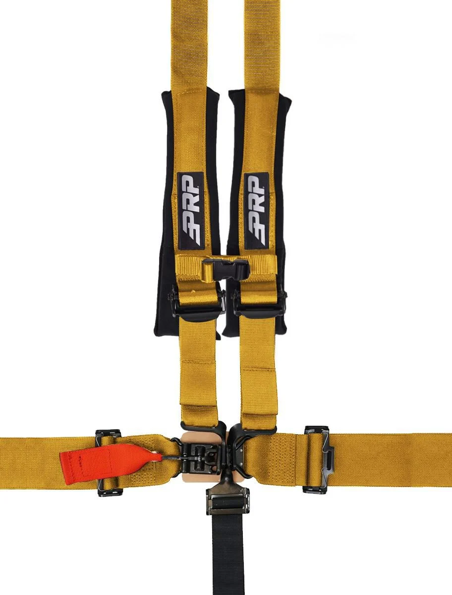 PRP Seats SB5.2S-GO - 5.2 Harness with Shoulder Straps Sewn to Lap Gold