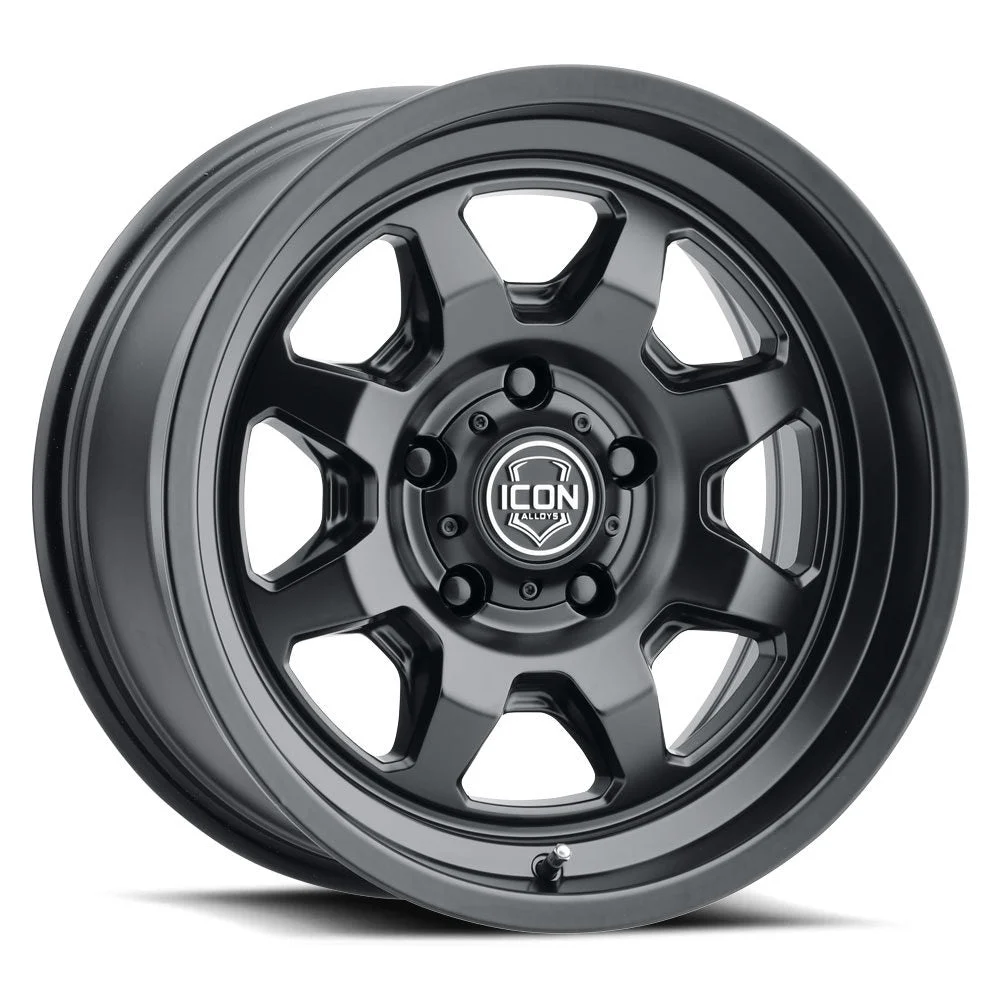 Icon 8117858347SB - Nuevo 17 X 8.5 6 X 5.5 0mm Offset 4.75in BS Satin Black