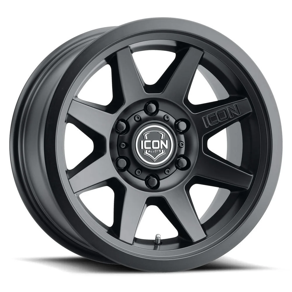 Icon 1917859057SB - Rebound 17x8.5 6x5.5 25mm Offset 5.75in BS 95.1mm Bore Satin Black Wheel