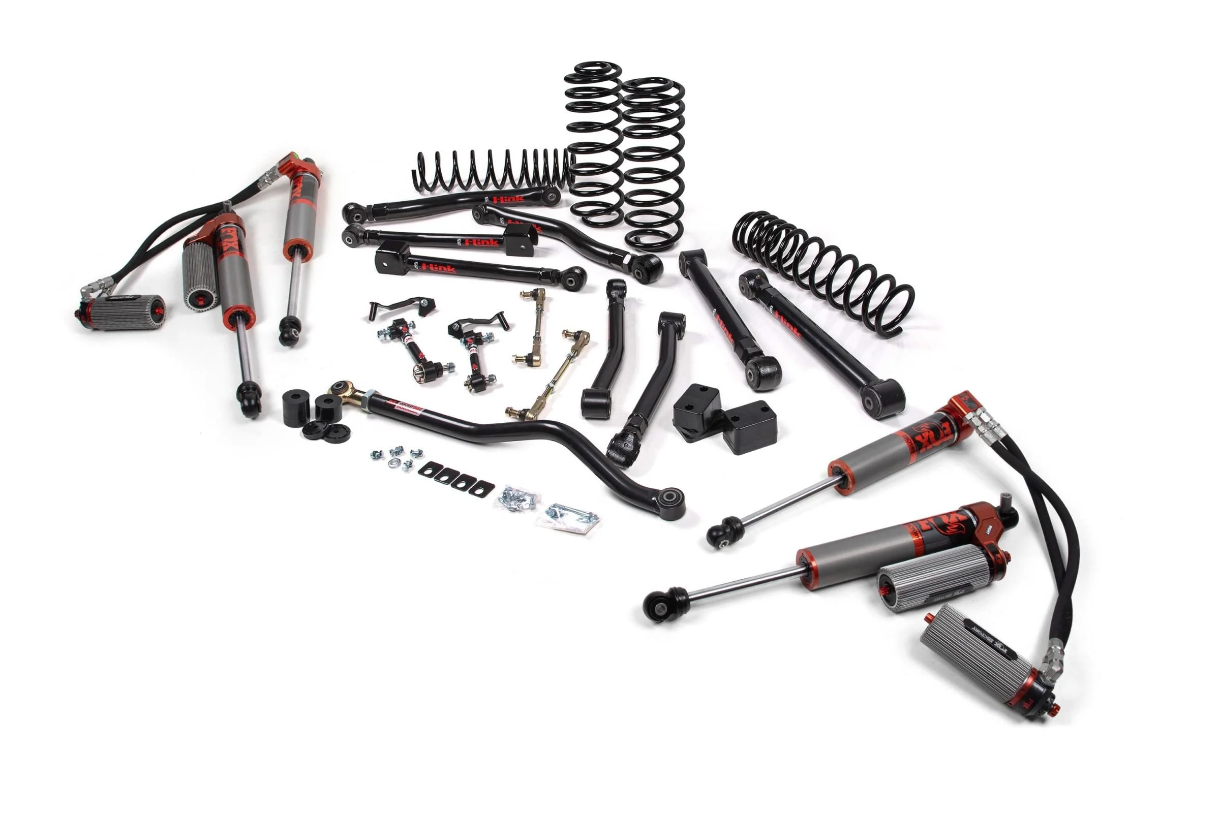 JKS JSPEC189FRS - 2018-2023 Jeep Wrangler JL 2 Door 3 Inch J-Krawl System Rubber Fox 3.0 FRS IBP R/R DSC Front Fox 3.0 FRS IBP P/B DSC Rear Standard Rate Coils JSPEC