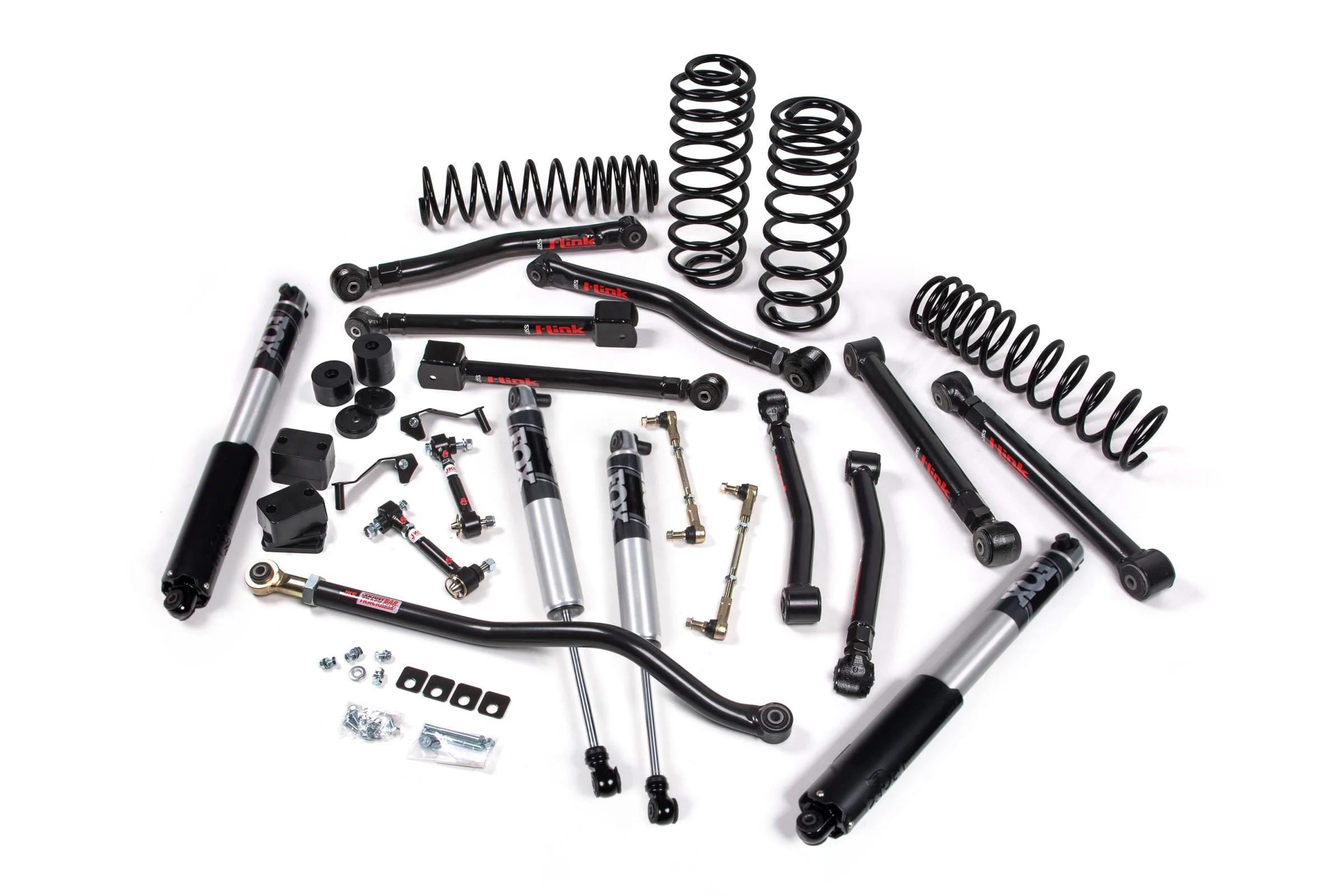 JKS JSPEC190PS - 2018-2023 Jeep Wrangler JL 2 Door 3 Inch J-Krawl System Rubber Fox 2.5 IFP PS Front/Rear HD Rate Coils JSPEC