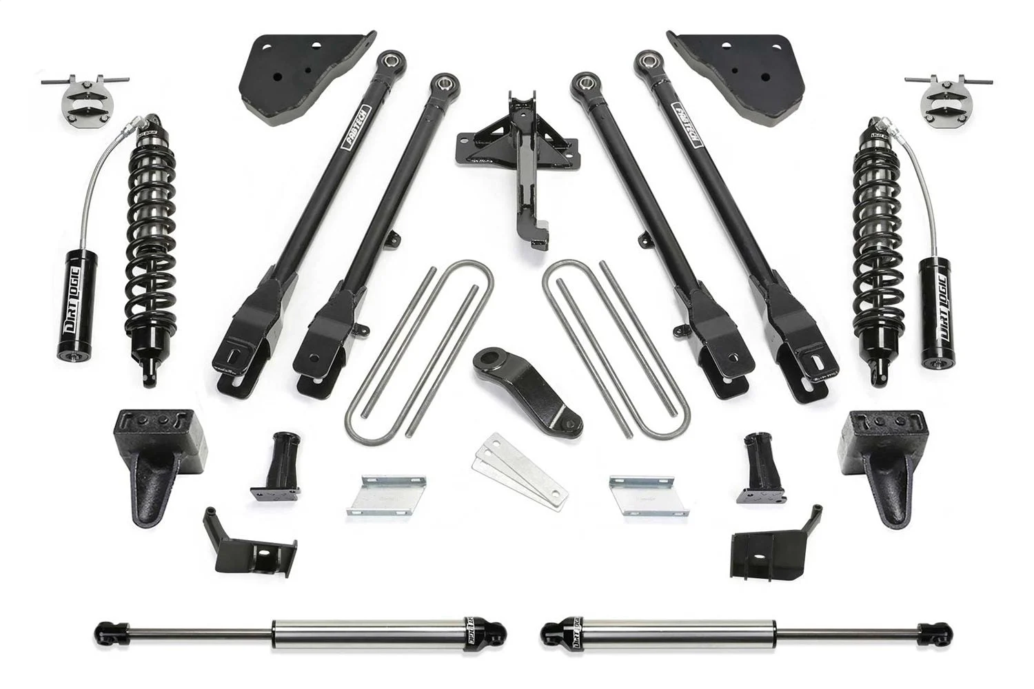 Fabtech K2419DL - 4 Link Lift System; 6 In. Lift; Incl. Front 2.5 Dirt Logic Shocks And Rear 2.25 Dirt Logic Shocks;