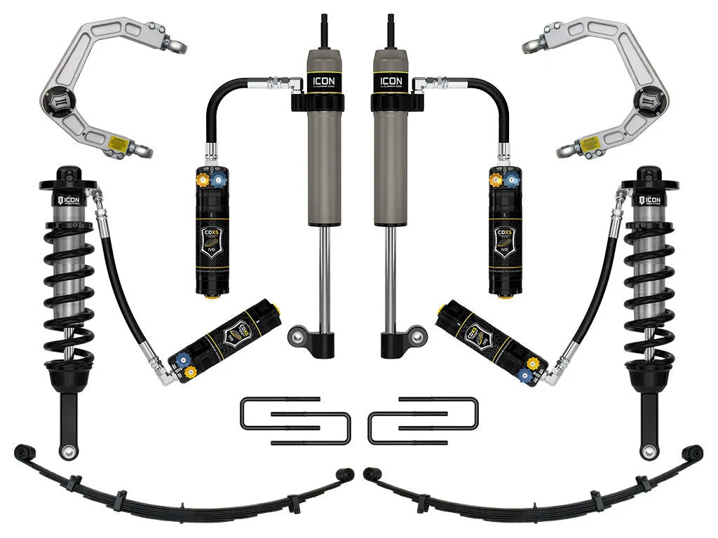 Icon K53009D - 2005-2015 Toyota Tacoma 0-3.5" Lift/2016-2023 Tacoma 0-2.75" Lift, Stage 9 Suspension System, Billet, CDXS
