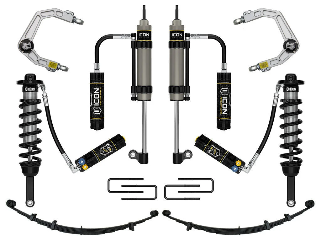 Icon K53010D - 2005-2015 Toyota Tacoma 0-3.5" Lift/2016-2023 Tacoma 0-2.75" Lift, Stage 10 Suspension System, Billet, CDXS