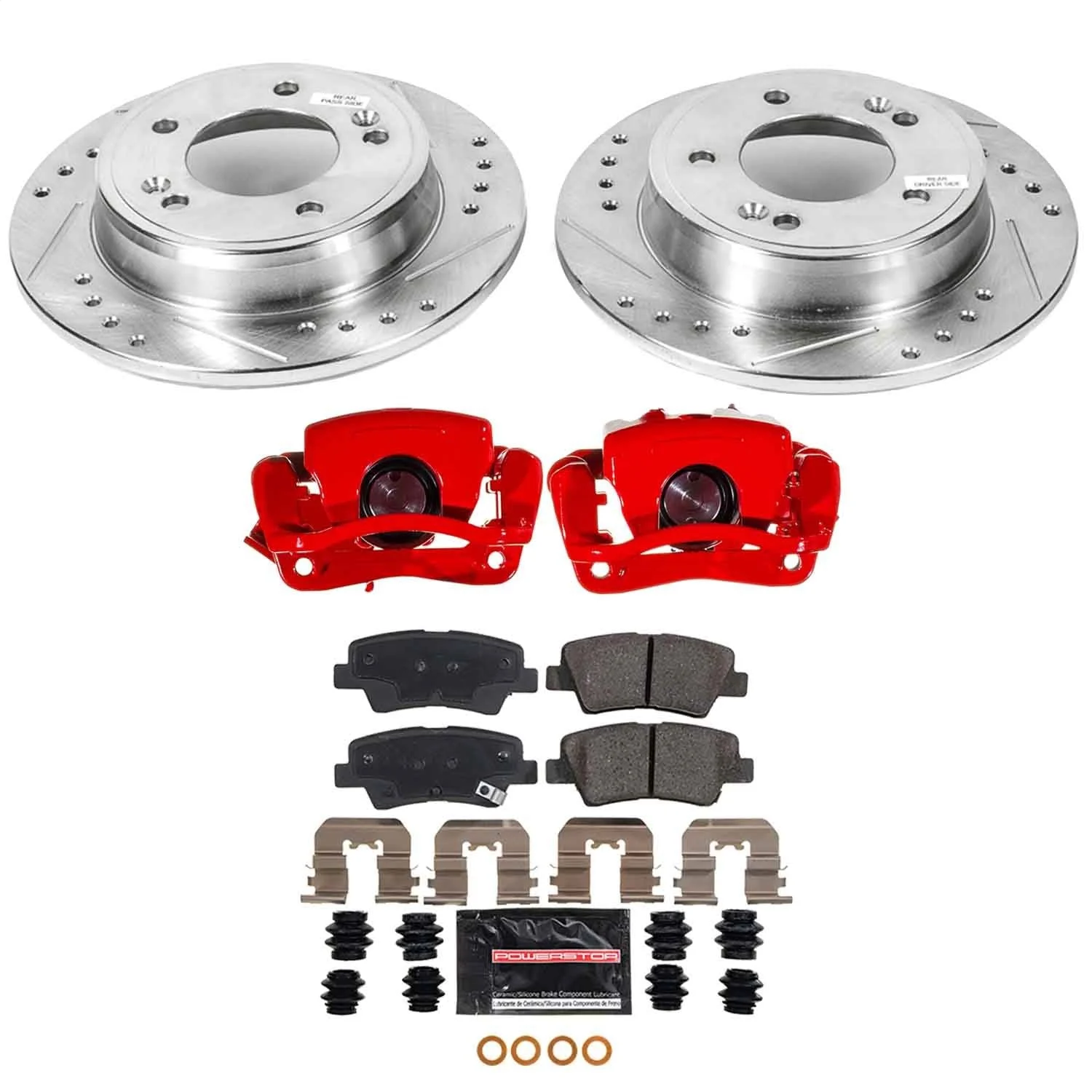 PowerStop KC6501A - Power Stop 2016 Hyundai Veloster Rear Z23 Evolution Kit w/Calipers